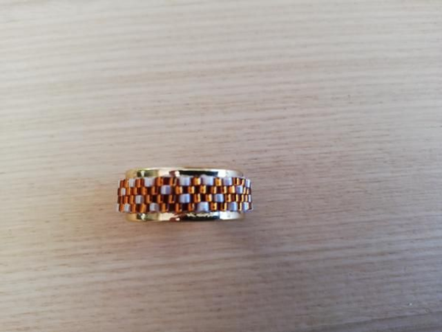 Plumetis doré/blanc