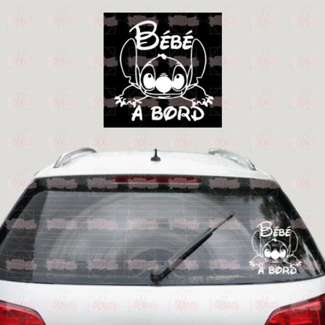 Sticker Arrière (Bébé à bord Stitch)