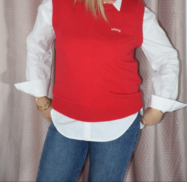 Pull sans manches "Amour"