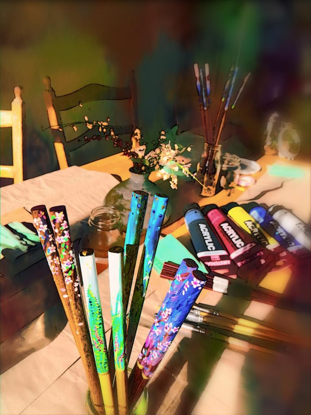 Teenie Geburtstags Aktion: Stäbchen bemalen oder Koi Ohrringe basteln