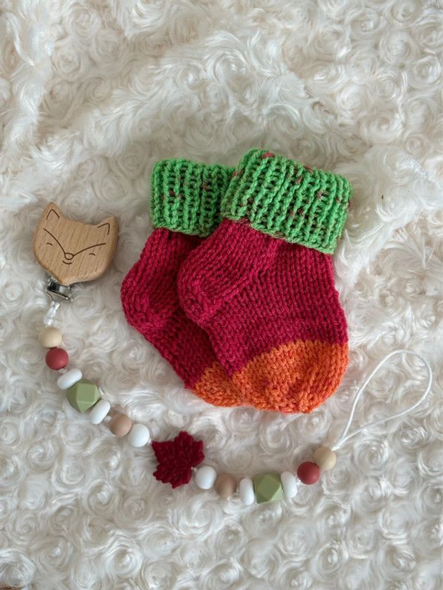 Attache tétine &amp; Chaussettes Multicolore 