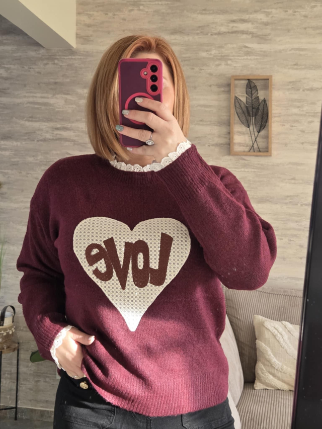 Pull love taille unique 34/42