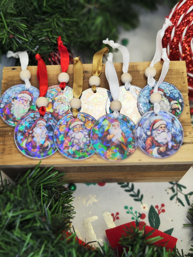 Boule de Noël plate vintage