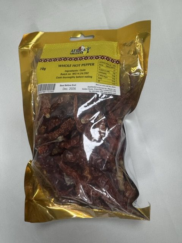 AF WHOLE HOT PEPPER 70G