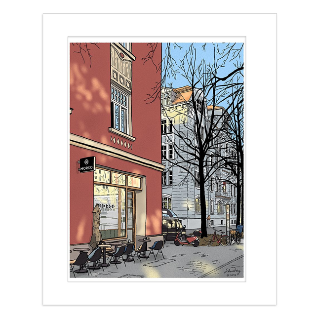 Café Morso, Elisabethstrasse, Farbe