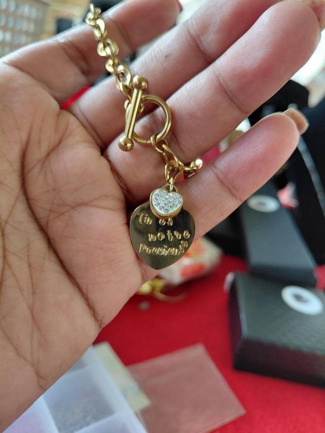 Bracelet coeur a graver + breloques possible