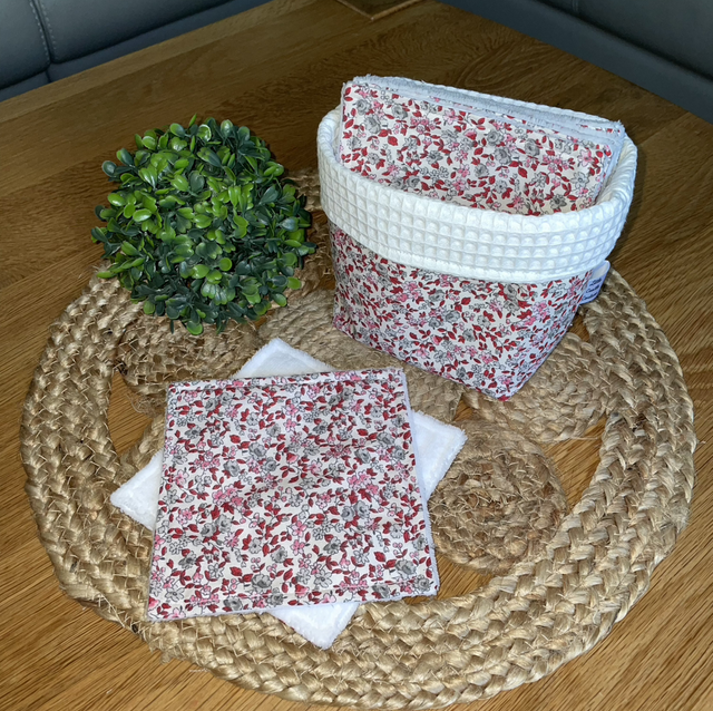 Panier  + Lingettes lavables (lot de 7)