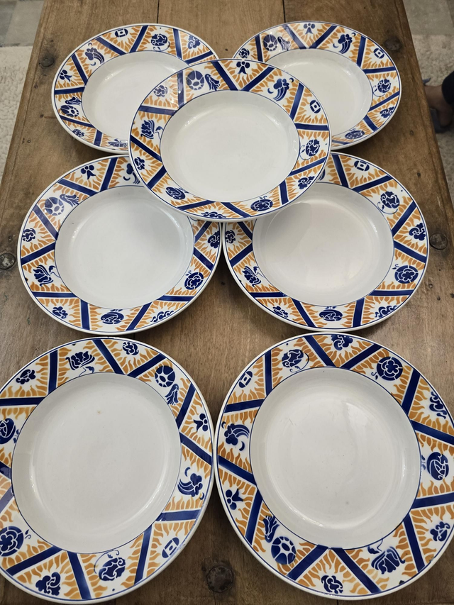 Assiettes creuses terre de fer Moulin des Loups 