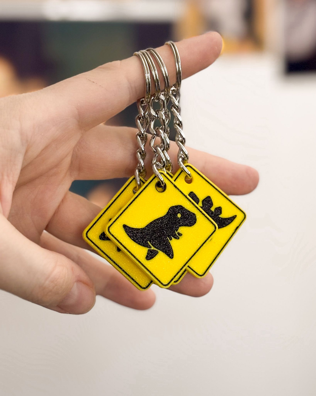 Brelok "Uwaga T-Rex!"