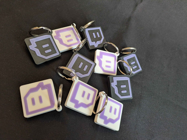 Personalised Twitch Streamer NFC Tag Keychain