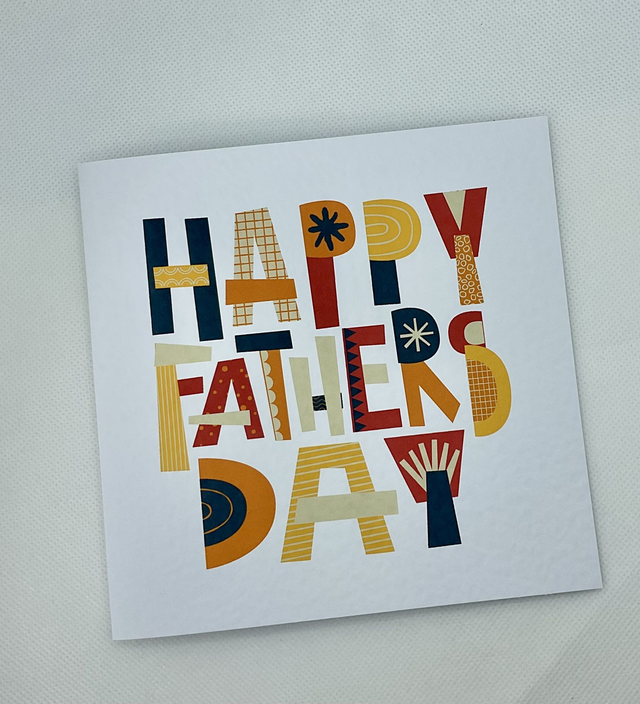 Father’s Day card. Fully personalised textured card.