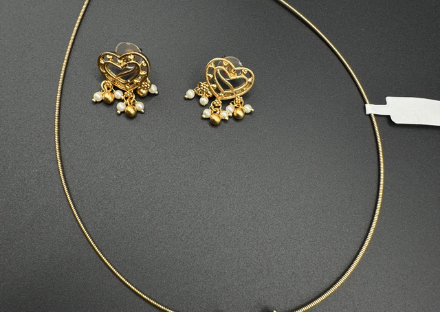 Spring chain with locket and ear rings 