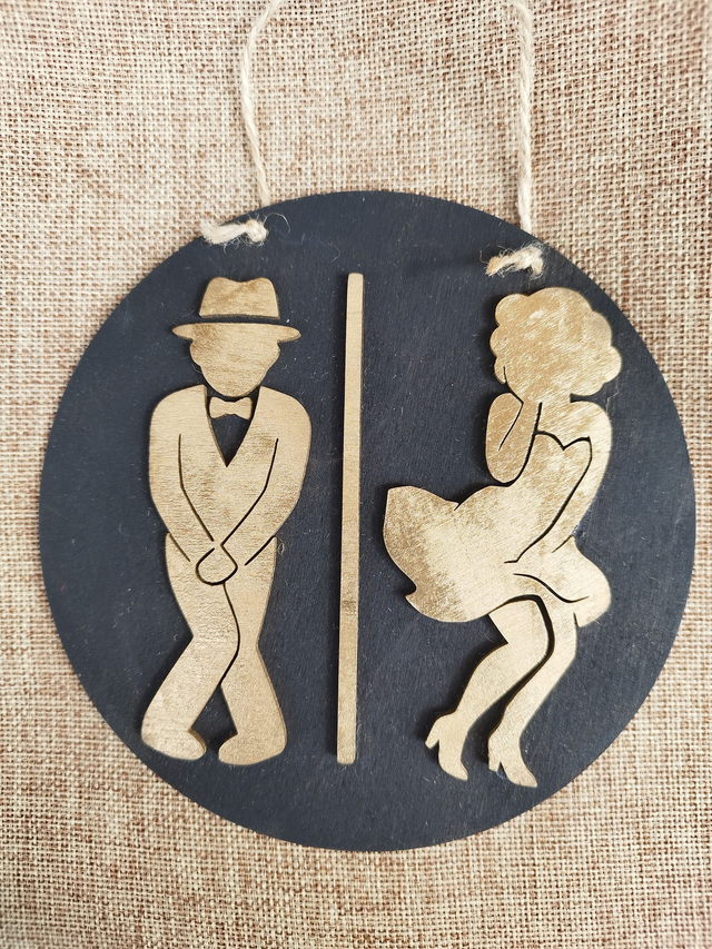 Plaque WC cinéma