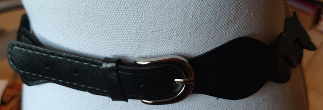 Ceinture noir torsadé 100 cm 