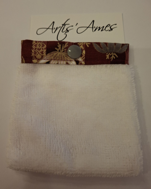 Pochette recycle savon bordeaux doré