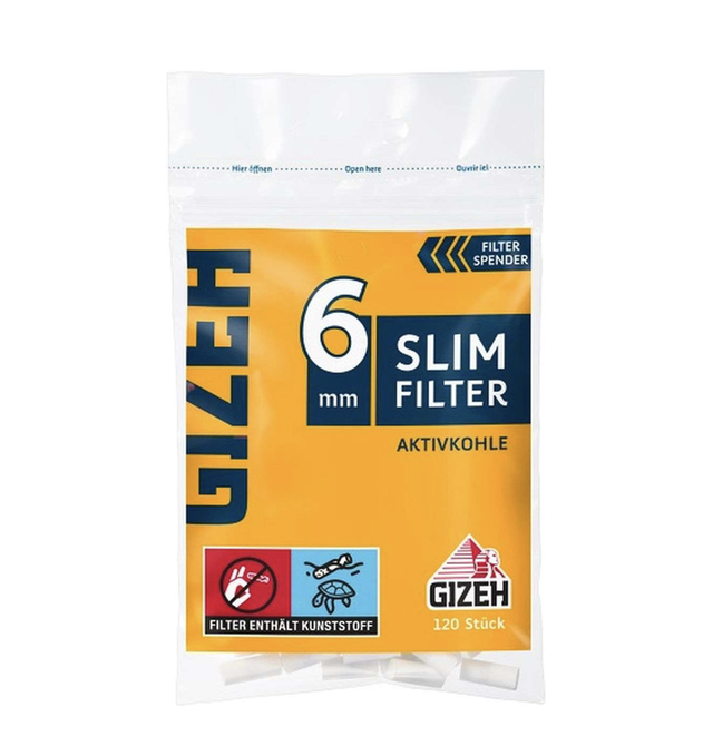 Filter 39 | Gizeh Slim Filter Aktivkohle 6mm