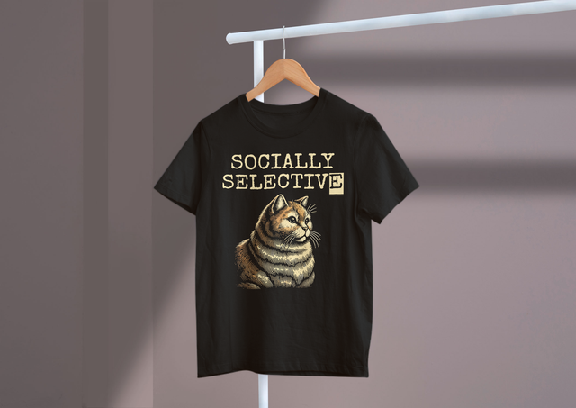 Socially Selective Introvert Humor Selective Socializing. Sozial selektiver introvertierter Humor, selektive Geselligkeit