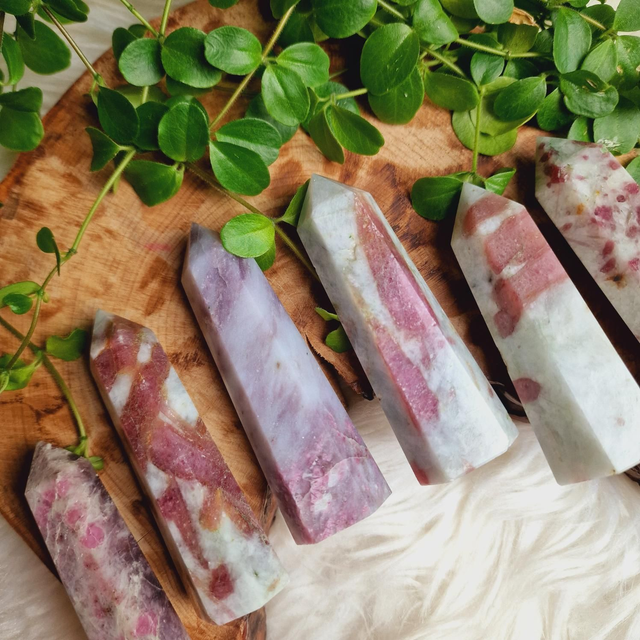 Pink Tourmaline points 
