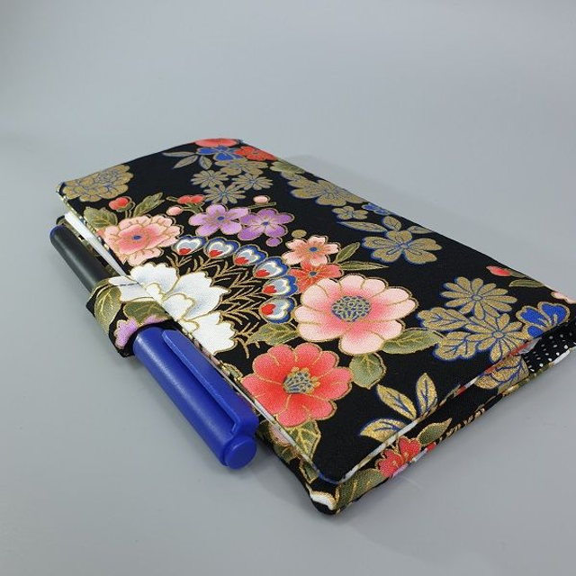 Protège chéquier "Kanako" noir doré