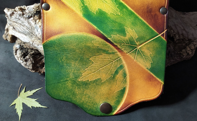 Porte Monnaie Soufflet- Feuille d'Erable