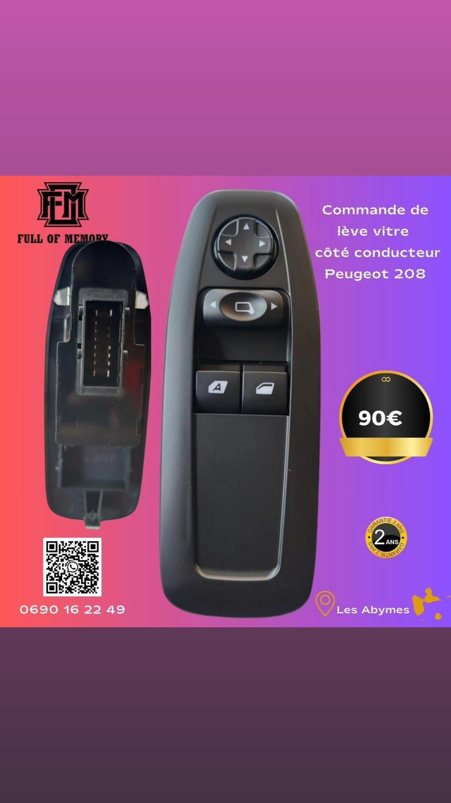 Interrupteur Peugeot 208