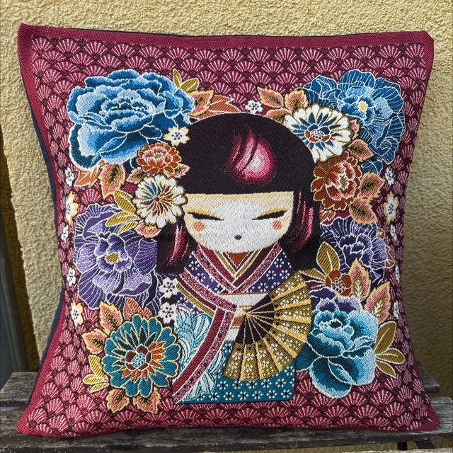 Fourre de coussin poupée rose