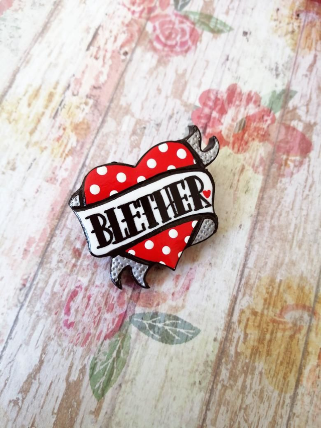 Blether Single Heart Brooch