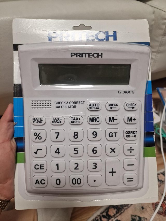 CALCULADORA PRITECH (BLANCA) GRANDE 