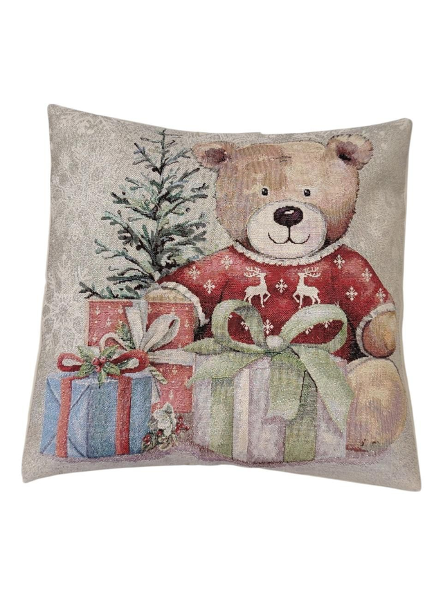 Coussin de Noël déhoussable "Nounours"