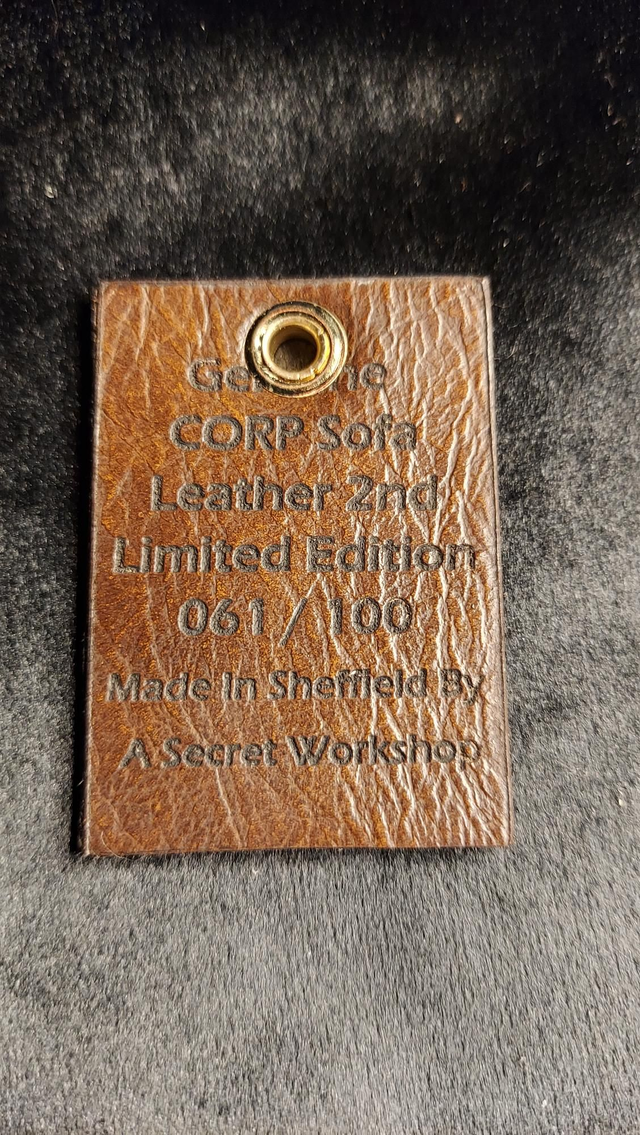 061 / 100 2nd Limited Edition Genuine CORP SOFA Leather Keyring 