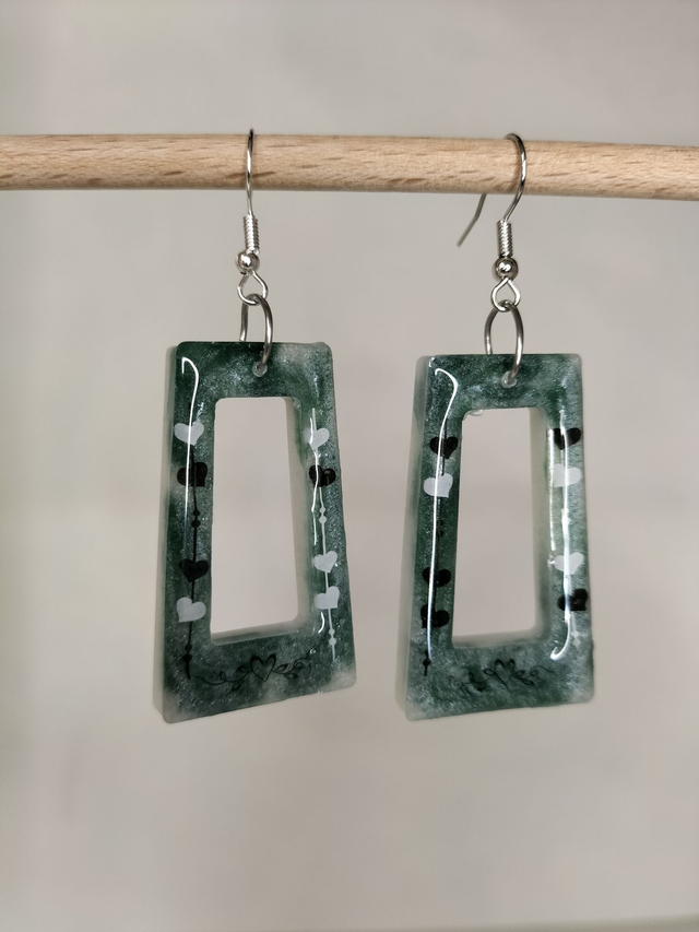 Boucles géométriques vertes 