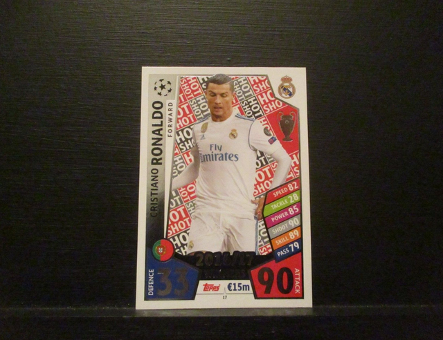Cristiano Ronaldo - UEFA Champions League Match Attax 2017/18 Original Trading Card #17