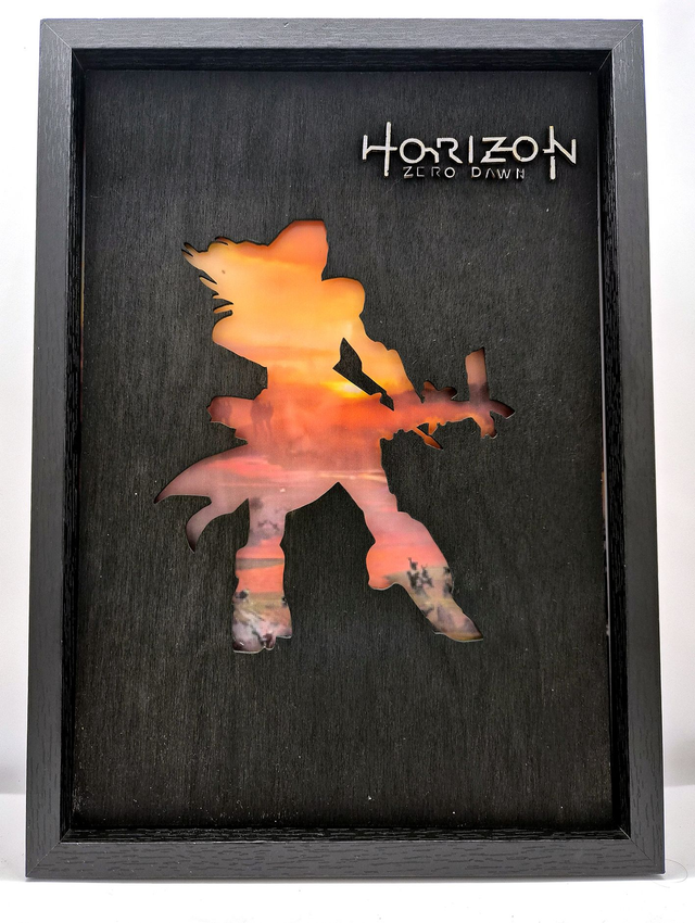 Cadre avec découpe sur bois - Horizon Zero Dawn