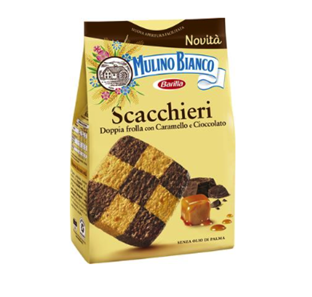 Mulino Bianco - Scacchieri - Karamell és csoki 300g