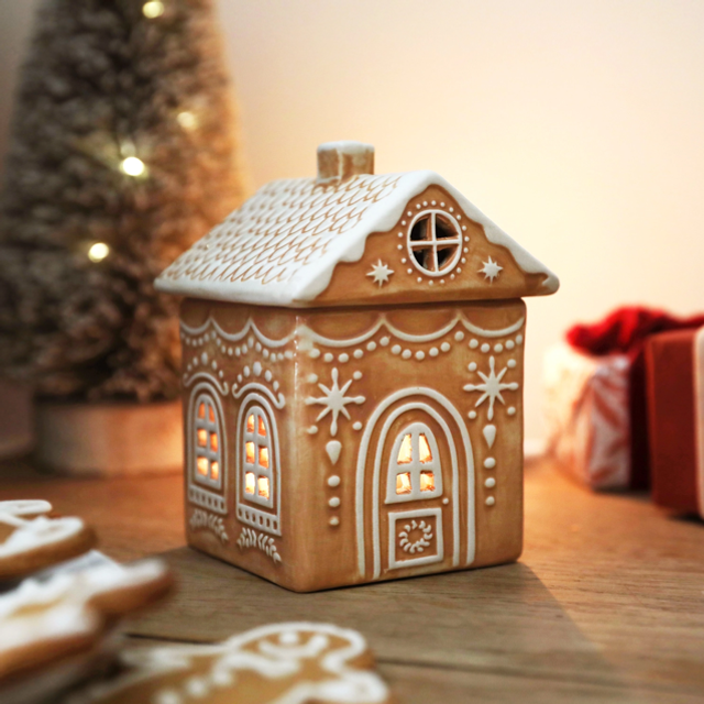 Ceramic Gingerbread Head Wax Warmer
