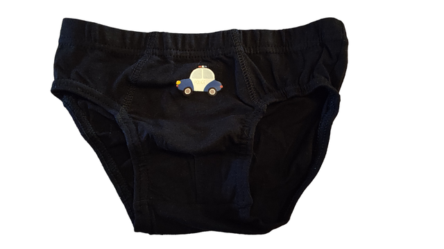 Slip noir voiture police 3-4 ans (Fun Time)