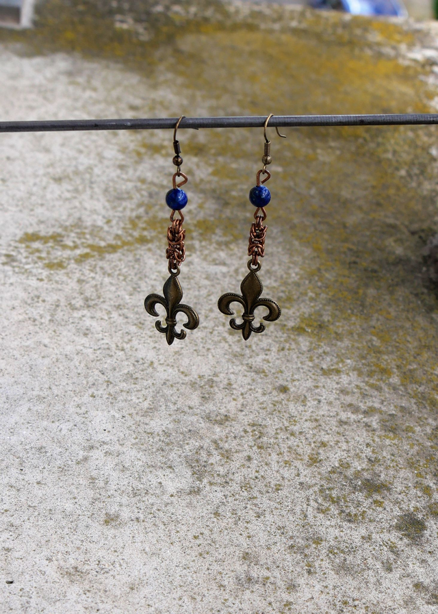 Boucle d'oreille Lys