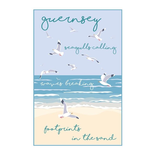 002 TEA TOWEL - FOOTPRINTS IN THE SAND TEA TOWEL - OUT OF STOCK