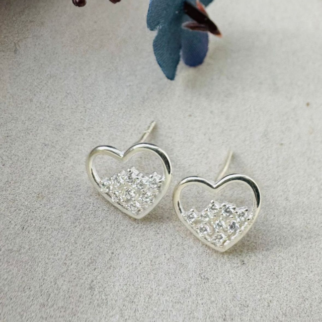 Brinco Corações 2 em 1 – Prata 925