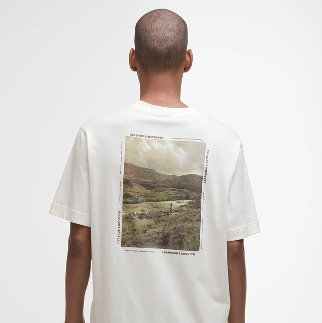 Barbour Parkend Photographic Relaxed T-Shirt Wisper White