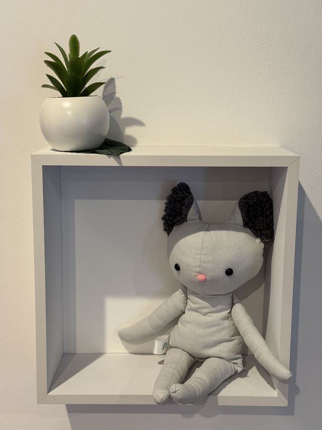 Kiki chat coton gris