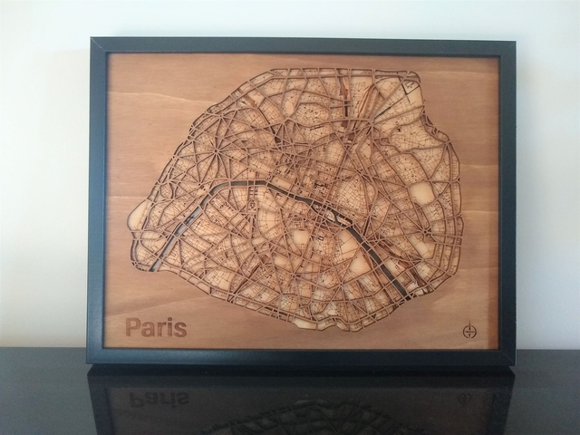 B04 – Carte de Paris 3D – Décoration Murale