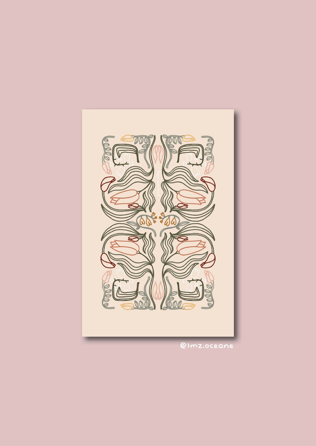 Carte A6 Motif tulipes 🌞