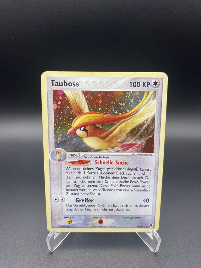 Tauboss (10/112) EX Feuerrot & Blattgrün - Good - DE - Holo Rare