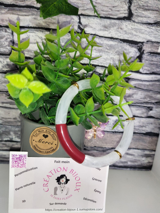 Bracelet perles incurvé 