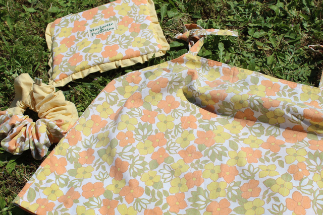 Top fleurs jaunes et oranges - Taille 1 & 2