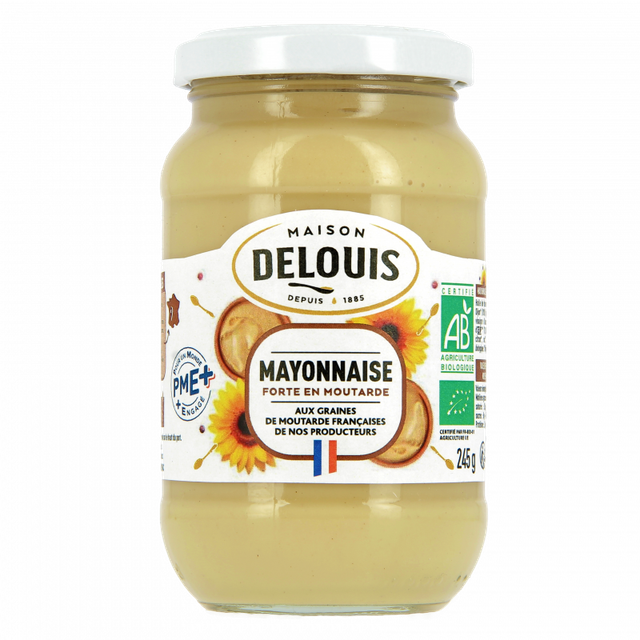 Mayonnaise Forte en Moutarde Bio 245g – Delouis