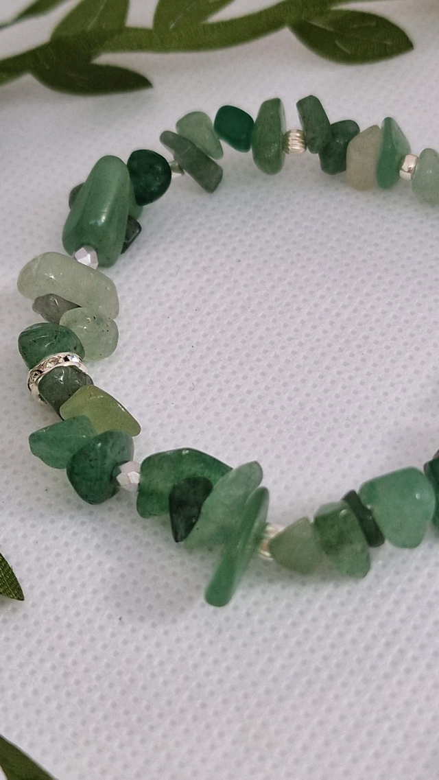 Bracelet Aventurine verte baroque