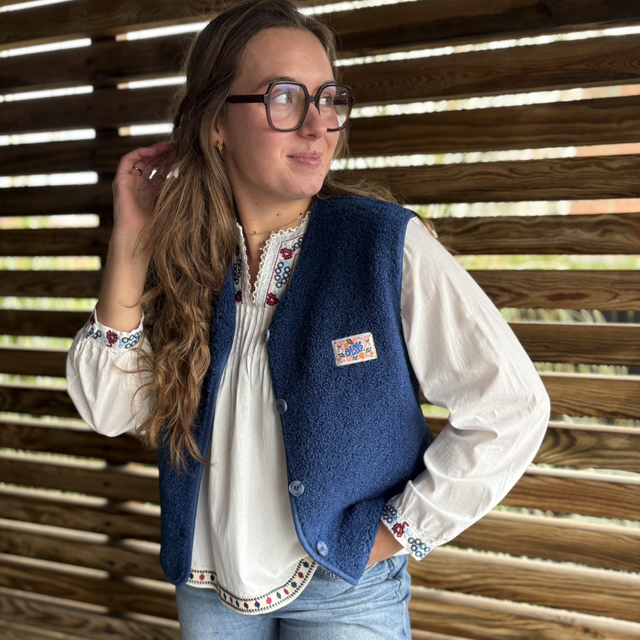 Gilet Alma bleu marine 