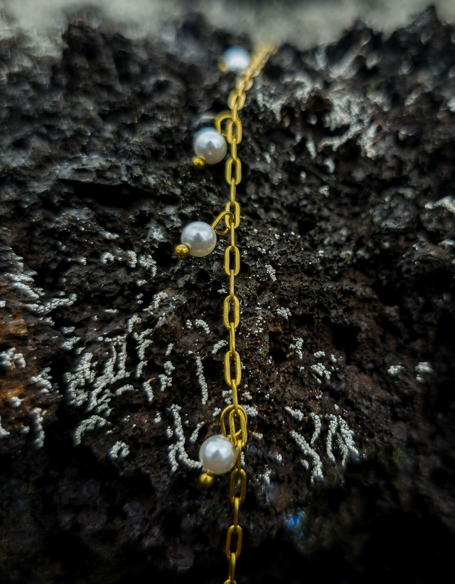 Chaine de cheville "Éclat de Nacre"